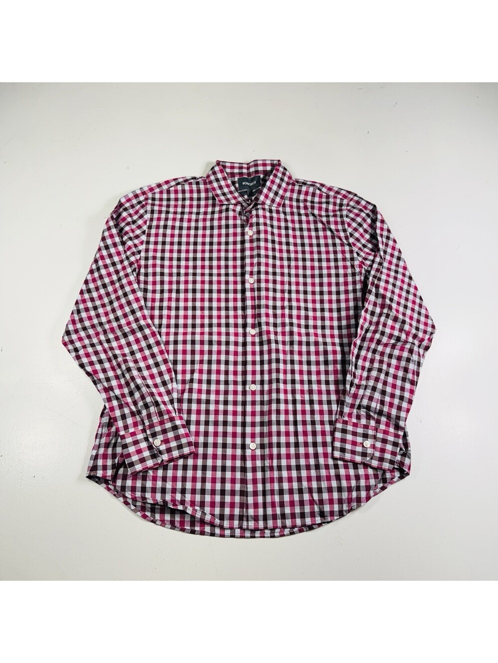 Bonobos Button Down Shirt L/S Pink Brown Men’s Size Large